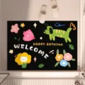 Cute cartoon diatomaceous earth bath mat non slip absorbent floor mat for home bathroom use - 40x60cm / Little Green Dog