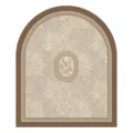 Vintage luxury PVC leather floor mat, arched waterproof non-slip entryway door mat rug. - 40x60cm / Semicircle / Nansheng Series