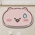 Cute cartoon pink pig shaped non-slip diatomaceous earth bath mat for bathroom floor decor. - 40*60cm / Pig Expression