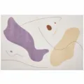 Nordic abstract living room rug plush bedroom bedside mat non-slip absorbent area rug - 80x120cm / Chestnut Cake