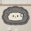 Cute cartoon shaped diatomaceous earth bath mat, anti-slip water absorbent floor mat. - 40*60cm / Sheep Expression