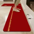 New Chinese style kitchen floor mat anti-skid red carpet home water absorbent runner - Single Pack: 40*60cm / Blessing Arrives