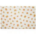 Nordic abstract plush area rug with yellow geometric patterns for cozy home living room decor. - 80x120cm / Cream Egg