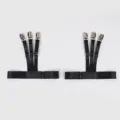 Unisex schwarze elastische Hemdhalter Strapsgürtel mit Metallklammern für Business Mode. - Einheitsgröße / Schwarz Zusammengeführter Stil