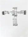 Detailansicht verstellbarer elastischer Hemdhalter mit Metallklammern für Business-Look. - Zusammengeführter Typ (Paar) / L / Weiß