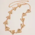 Vintage Gold Metall Kettengeurt fuer Damen Western Stil Taille Schmuck Mode Accessoires - Stil A2 / Gold