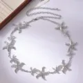 Silberne Seestern Taillenkette, metallischer Körperschmuck für Damen, süßer Sommer Strand Stil. - Seestern Taillenkette / Silber
