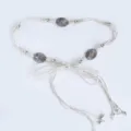 Bohemian woven waist belt for women summer casual handmade beaded rope waist accessory - 3 Oval Fine-Carved / Beige