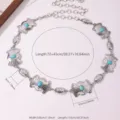 Böhmische silberne Türkis Taillenkette Detail, filigranes Metallmuster und Glieder. - Schleife Türkis Taillenkette