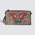 Bohemian beaded butterfly clutch bag stylish PU leather shoulder purse for women detail view. - Beaded Clutch Style 5