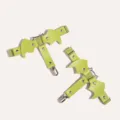 Giarrettiere punk gotiche ali di pipistrello, accessori elastici per cinturini gamba. - Verde
