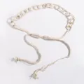 Cintura intrecciata con conchiglie stile boho catena vita beige fatta a mano per donne - Beige