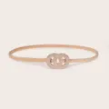 Elegante Damen Taillenkette verstellbare Strass Feder Gürtel Roségold Metall Mode Accessoire - Gold Strass Doppelring Federkette