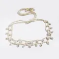 Bohemian shell waist chain handmade woven belt summer beach fashion women beach accessory - Double-Row Shell Pendant Style / Beige