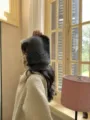 Knit balaclava hood scarf in dark gray, warm winter ear protection design for cozy daily wear. - One Size / 01#-Black Gray
