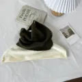 Bufanda calentador de cuello de punto verde oscuro y blanco invierno resistente al frio termico - Verde