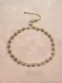 Exquisite vintage gold sun flower chain belt detail, elegant metal waist accessory for women. - Antique Gold