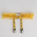 2024 New Women Lace Sexy Rivet Elastic Garter Belt Erotic Thigh Ring Sock Buckle - One Size / Yellow