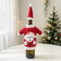 Copertura per bottiglia di vino di Natale maglione con orsetto per decorazione feste - Pupazzo di Neve