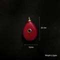 Pendentif goutte rouge mauvais œil, accessoire de bijoux DIY plaqué or 25x15mm 3.2g - Mauvais Œil Rouge Noir (A0259) / 25x15mm / Jade Rouge