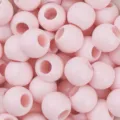 10-16mm acrilico grande foro perle rotonde, rosa diy artigianato perline per lacci e borse ciondoli. - Rosa