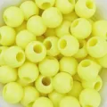 Perline tonde in acrilico giallo con grandi fori per artigianato fai da te e accessori. - Giallo
