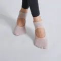 Chaussettes de yoga dos ouvert femme rose blanc anti dérapant pilates fitness variante - Taille unique / Rose Blanc