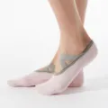 Roze ballet yoga sokken met kruisbandjes voor dames, antislip pilates dans sokken. - Eén maat / Roze