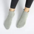 Grey ruffle cuff women yoga socks breathable summer anti-slip short ankle socks comfy - One Size / Light Gray