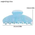 Light blue glitter hair claw clip, stylish and sweet hair accessory for daily wear. - Light Blue