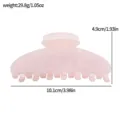Pink hair claw clip for women, stylish large shark hair clamp for thick hair, sweet accessory. - Pink