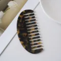 Acetate hair comb in stylish tortoise shell pattern, anti-static daily hair styling tool. - 1# Oval 11.8x5.3cm Dark Tortoiseshell Acetate Hair Comb