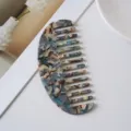 Acetate curve hair comb marble pattern stylish daily hair styling tool anti static comb - 11# Oval 11.8x5.3cm Azurite Pattern Acetate Hair Comb