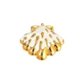 Zee stijl olie druppel roestvrij staal 18k goud schelp hanger voor DIY sieraden maken. - Schelpstijl / Wit
