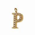 Χρυσό κρεμαστό γράμμα P με κρύσταλλα για DIY κατασκευή κοσμημάτων 10mm αξεσουάρ. - Γράμμα Ρ (Αλφάβητο Στρας)