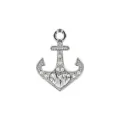 Ανοξείδωτο Ατσάλι Vintage Άγκυρα Strass Κρεμαστό DIY Μόδα Κοσμήματα Αξεσουάρ Στιλ - Σκαλιστή Άγκυρα / Χρώμα Ατσαλιού