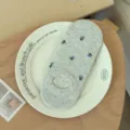 Grijs onzichtbaar sokje met bloemen, schattige dunne zomersokken voor dames, antislip en ademend. - Eén maat / Beige Grijs