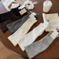 Comfortabele effen geribbelde kniehoge lange sokken voor dames winter dagelijkse slijtage multipack. - Eén maat / Zwart
