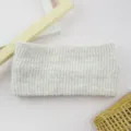 Fascia per capelli in maglia beige da donna, morbida fascia larga in lana per sport yoga e inverno - Beige