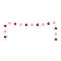 Heart paper garland for Valentine's day party decoration, pink and red hanging banner. - Flat Heart And Round Design / 30 Pieces 1.5m / Red Pink White Mixed