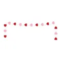 Valentine's Day pink and red heart paper garland hanging decoration for party setup. - 3D Heart And Round Design / 30 Groups 1.5m / 3D Red Pink White Mixed
