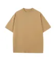 Khakifarbenes, einfarbiges Herren Kurzarm T-Shirt, bequemes Oversize Oberteil. - S / Oberteile / Khaki