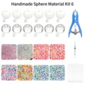 Kit de materiales para pelota antiestrés DIY con esferas vacías, cuentas y herramientas. - Paquete de Material Squishy Hecho a Mano 6