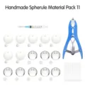 Kit de material para pelota antiestrés DIY con bolas vacías transparentes, jeringa y herramientas. - Paquete de Material Squishy Hecho a Mano 11