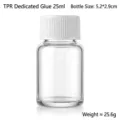 Botella de plástico transparente de 25ml recipiente vacío con tapa de rosca blanca. - Pegamento Especial para TPR 25ml