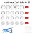 Kit de material para bola antiestres transparente DIY con varios tamanos y herramientas utiles. - Paquete de Material Squishy Hecho a Mano 22