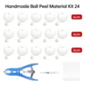 Kit de material de bola antiestres DIY 24 piezas conchas de bola vacias de 6cm y herramienta - Paquete de Material Squishy Hecho a Mano 24