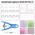 Kit de material para bola antiestrés DIY con carcasas de TPR transparentes y herramientas. - Paquete de Material Squishy Hecho a Mano 27