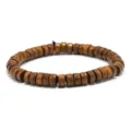 Vintage Wooden Bead Bracelet Unisex Ethnic Style Casual Retro Fashion Jewelry Accessory - Brown