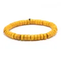 Yellow wooden bead bracelet ethnic style retro wooden jewelry for men and women variant - Orange